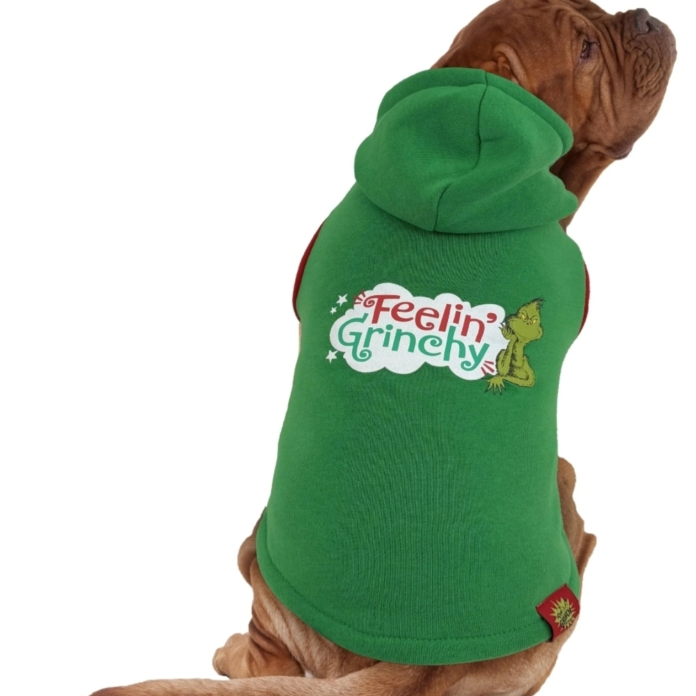 Dr. Seuss' The Grinch! Holidlay Pet Hoodie for Dogs, Feelin' Grinchy- XL